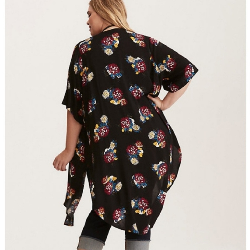 TORRID FLORAL PRINT CHALLIS WOMEN'S  CARDIGANS SIZ